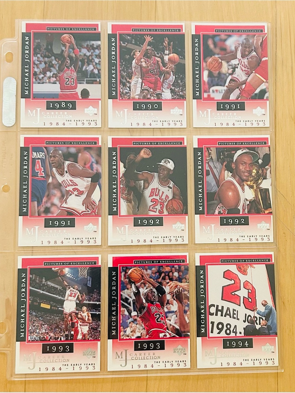 MJ Career Collection The Early Years Pictures of Excellence Collector’s Cards